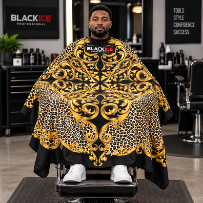 Black Ice Cutting Cape - Baroque Leopard