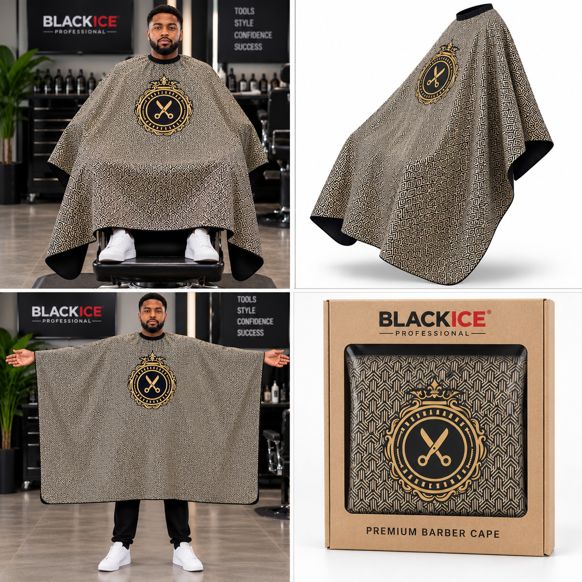 Black Ice Cutting Cape- Modern