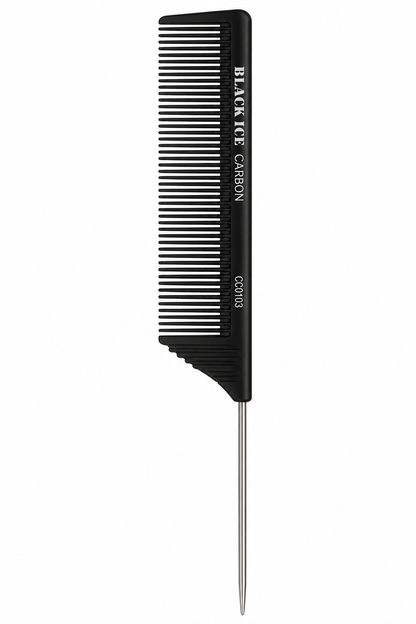 Black Ice Professional Carbon Pin Tail Comb 9in