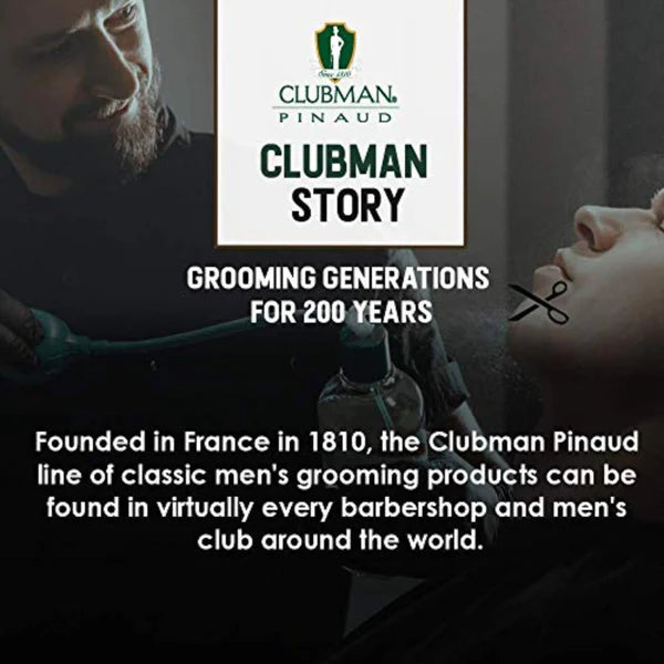 Clubman Pinaud™ Shave Essentials Set – Dopp Kit with Whiskey Woods After Shave, Shave Soap & Synthetic Brush