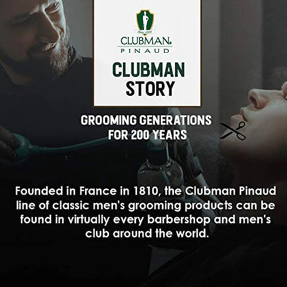 Clubman Pinaud™ Shave Essentials Set – Dopp Kit with Whiskey Woods After Shave, Shave Soap & Synthetic Brush