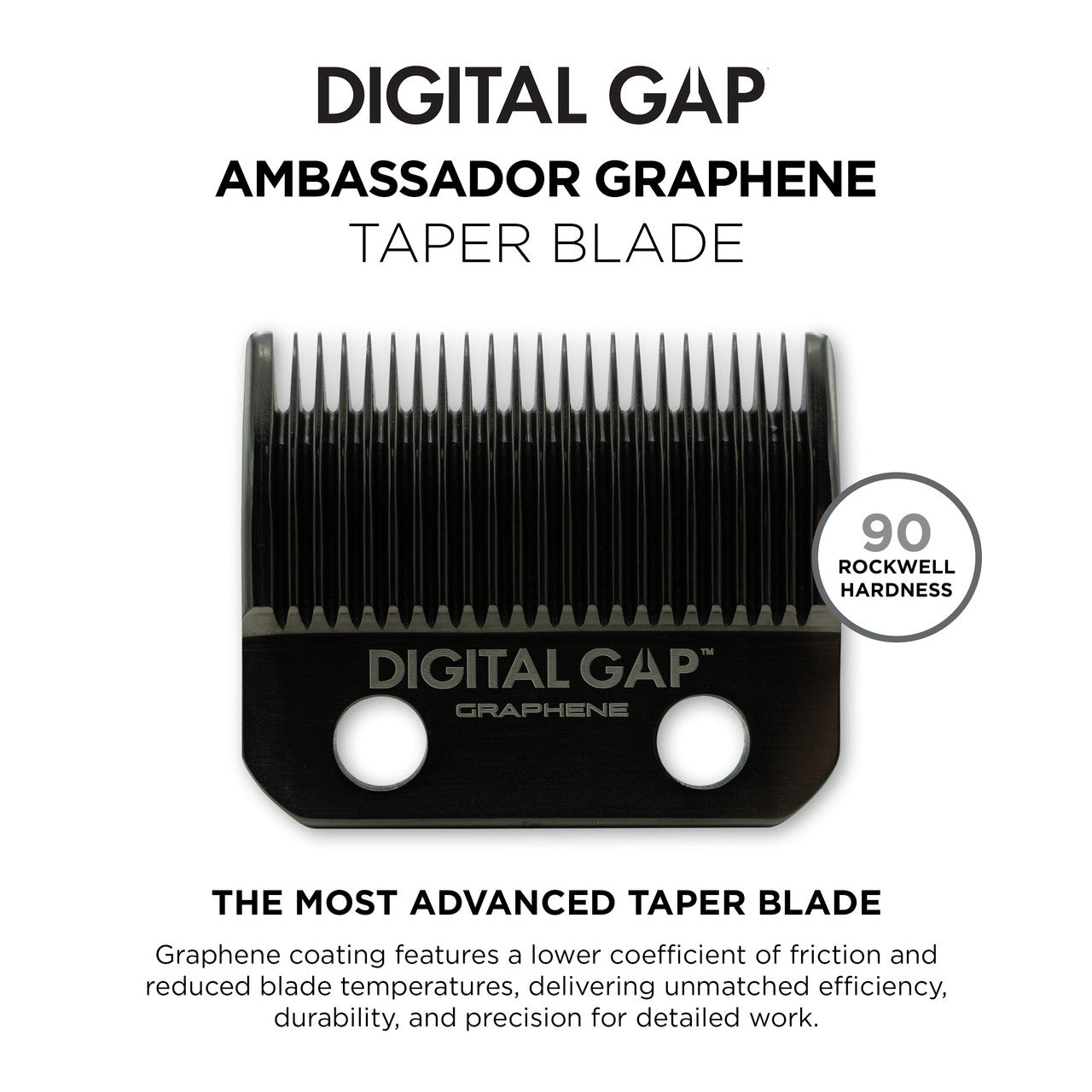 Cocco™ ADGCF-G Graphene Fade Clipper Blade — Digital Gap™ Zero-Gap Precision | Fits Hyper Veloce Pro & Veloce Pro