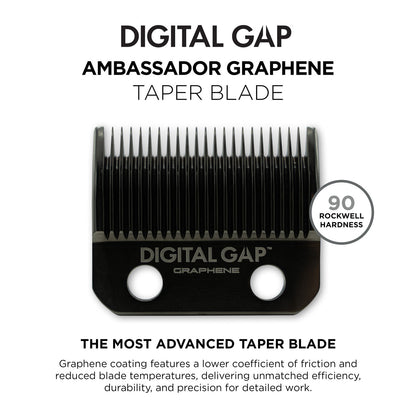 Cocco™ ADGCF-G Graphene Fade Clipper Blade — Digital Gap™ Zero-Gap Precision | Fits Hyper Veloce Pro & Veloce Pro