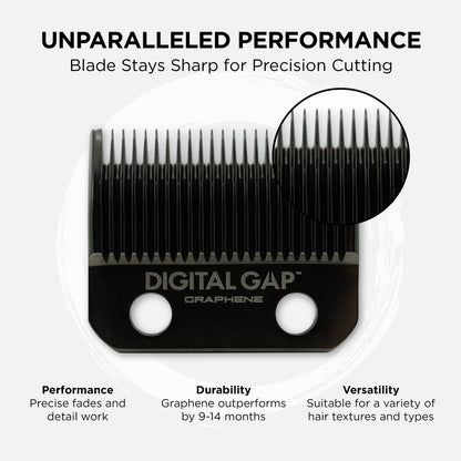 Cocco™ ADGCF-G Graphene Fade Clipper Blade — Digital Gap™ Zero-Gap Precision | Fits Hyper Veloce Pro & Veloce Pro