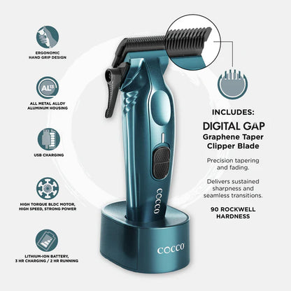 Cocco Hyper Veloce Pro Clipper — Limited Edition Power + Graphene Blade-Multiple Colors Available