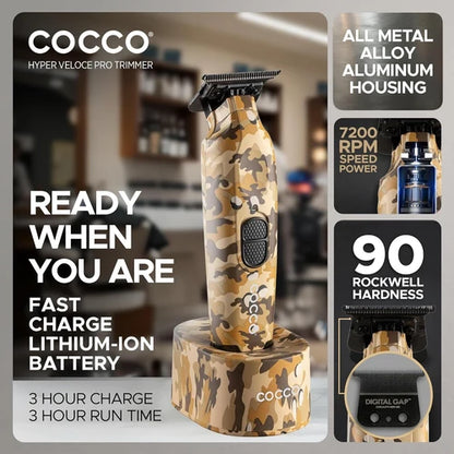 Cocco Hyper Veloce Pro Cordless Trimmer – Limited Edition Camo (CHVPT-CAMO)