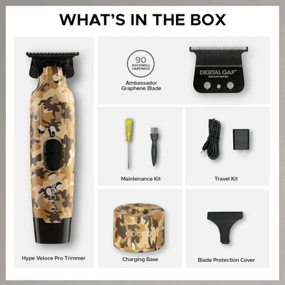 Cocco Hyper Veloce Pro Cordless Trimmer – Limited Edition Camo (CHVPT-CAMO)