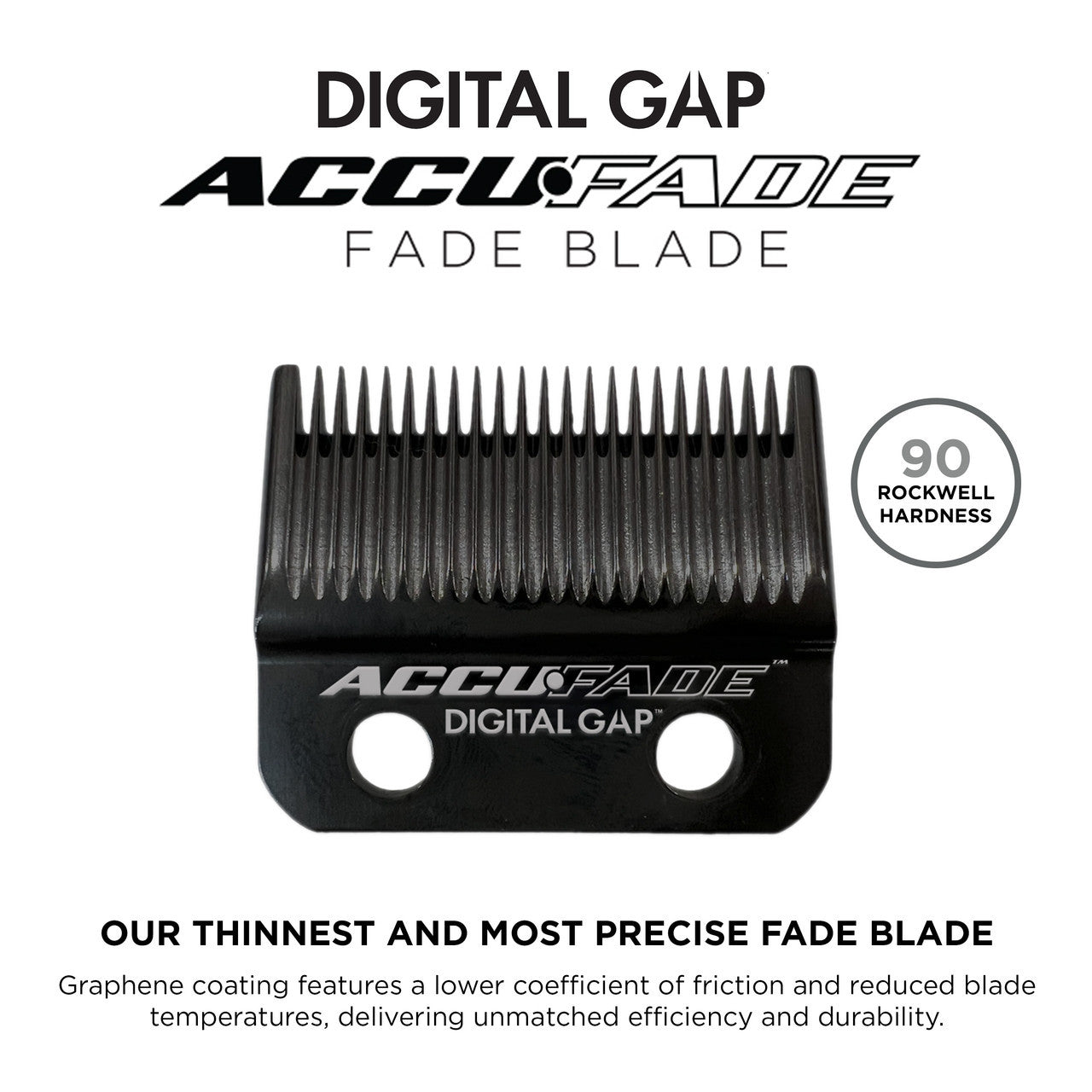 Cocco™ ADGCA-G AccuFade Graphene Fade Clipper Blade — Digital Gap™ Ultra-Thin Fade Blade for Hyper Veloce Pro & Veloce Pro