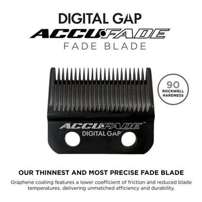 Cocco™ ADGCA-G AccuFade Graphene Fade Clipper Blade — Digital Gap™ Ultra-Thin Fade Blade for Hyper Veloce Pro & Veloce Pro