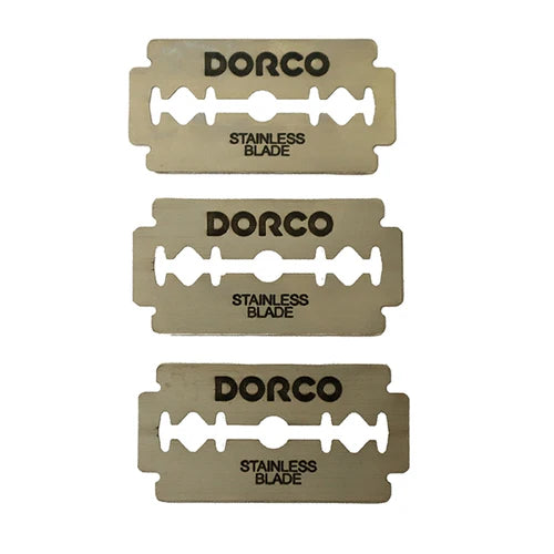 Dorco ST-301 Double Edge Razor Blades (Red) – Platinum-Plus, PTFE Coated, 100 Pack