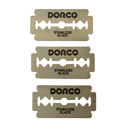 Dorco ST-301 Double Edge Razor Blades (Red) – Platinum-Plus, PTFE Coated, 100 Pack