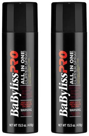 BaBylissPRO® All-in-One Clipper Spray (15.5oz) – Single, 2-Pack, or 6-Pack Bundle | Disinfects, Cools, Lubricates, Cleans & Prevents Rust (FXDS15)