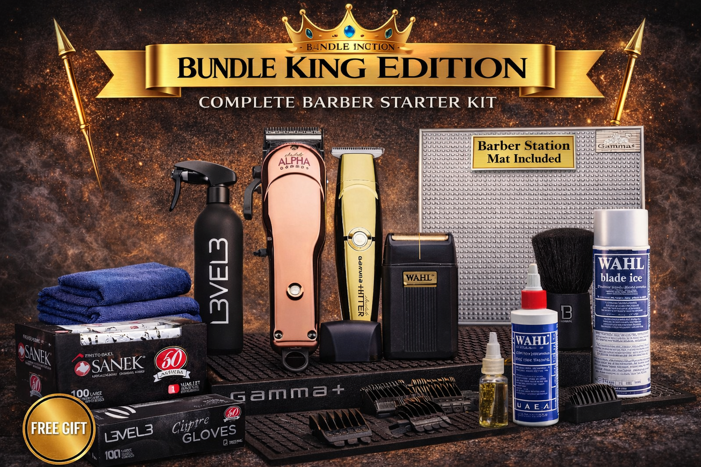 Gamma+ Absolute Final Edition - Complete Barber Starter Kit (Discontinued - Only 4 Available) | Bundle King