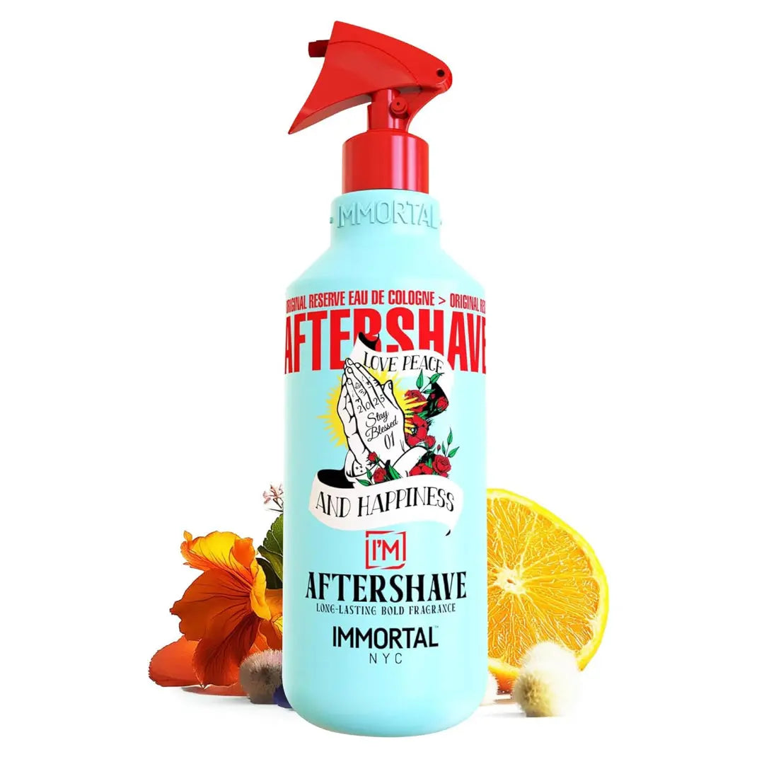 IMMORTAL NYC Stay Blessed 1 Aftershave Spray – Citrus Herbal Cooling Barber Cologne, 150 ml