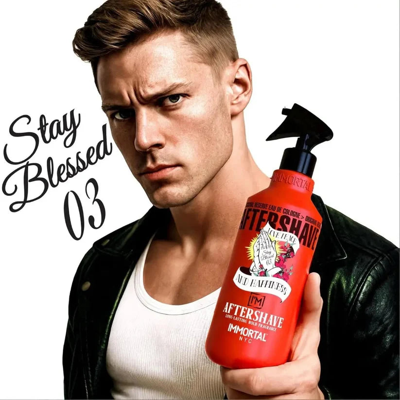 Immortal NYC Stay Blessed 3 Aftershave Splash – Cool Surf Scent