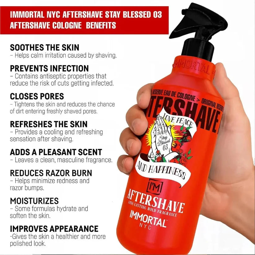 Immortal NYC Stay Blessed 3 Aftershave Splash – Cool Surf Scent
