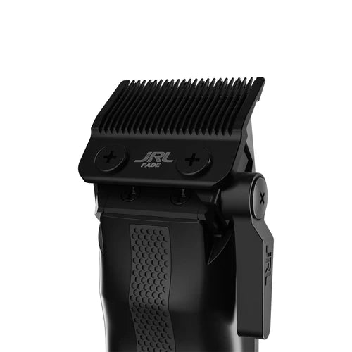 JRL Diamante 8200 RPM Brushless Cordless Clipper – Zero-Gap Fade Blade, Dual Speed, Reset IQ™ Dock (Black/Orange)