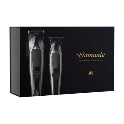 JRL Professional Diamante DI2025 Cordless Clipper & Trimmer Combo Kit – Black or Yellow Barber Set