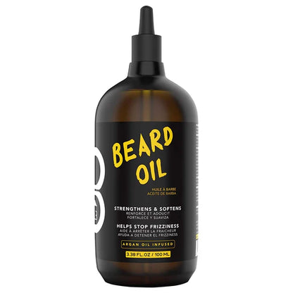 L3VEL3® Argan Beard Oil – 100ml (3.38oz) x 2 | Beard Softening & Growth Oil with Argan, Jojoba, Almond & Coconut, 2-pack