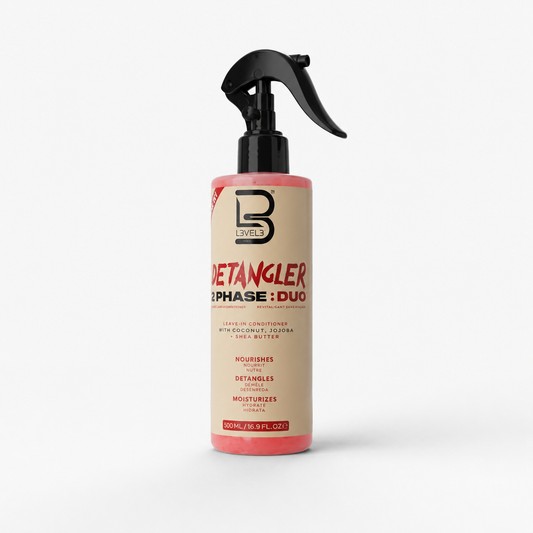 L3VEL3  / Level 3 2-Phase Detangling Spray 250ml – Leave-In Detangler for Moisture, Slip & Frizz Control