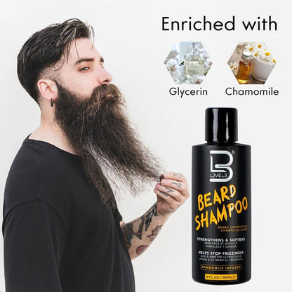 L3VEL3 Chamomile Beard Shampoo/ Softens & Soothes Beards– 5oz