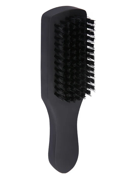 L3VEL3 Club Fade Brush – Compact Ebony Barber Detailing Brush, Pro Barber Tool