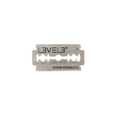 L3VEL3 Double Edge Chromium Ceramic Platinum Razor Blades – 100ct Stainless Steel Replacement Blades