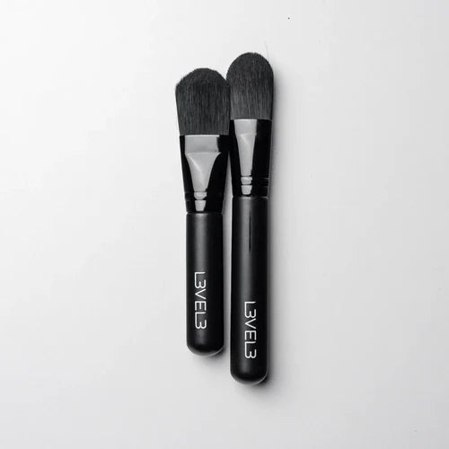 L3VEL3 Facial Mask Application Brush Set (2 Piece) | Professional Skincare Applicator Brushes
