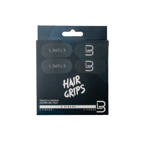 L3VEL3 Hair Grips (4 Piece) | Professional Velcro Hair Sectioning Clips