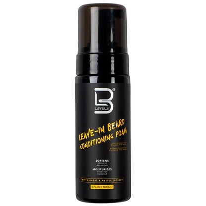 L3VEL3® Leave-In Beard Conditioning Foam – 150ml (5oz) | Softens, Hydrates & Tames with Witch Hazel & Nettle Extract