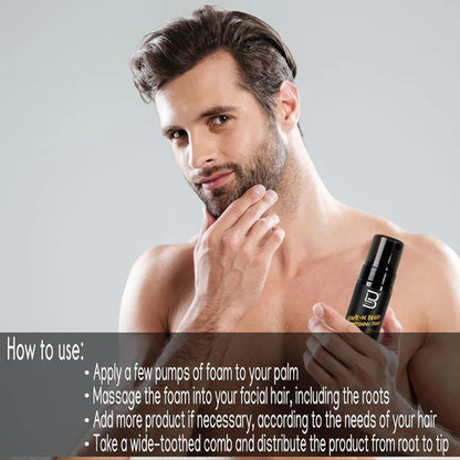 L3VEL3® Leave-In Beard Conditioning Foam – 150ml (5oz) | Softens, Hydrates & Tames with Witch Hazel & Nettle Extract