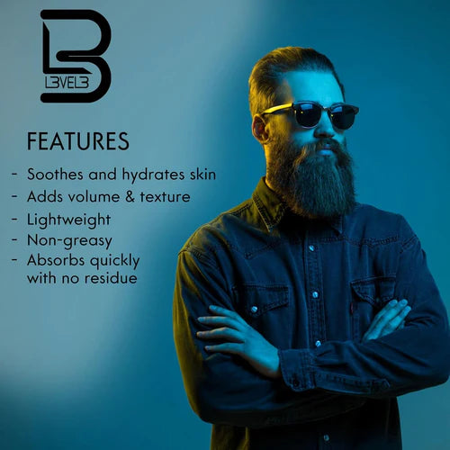 L3VEL3® Leave-In Beard Conditioning Foam – 150ml (5oz) | Softens, Hydrates & Tames with Witch Hazel & Nettle Extract