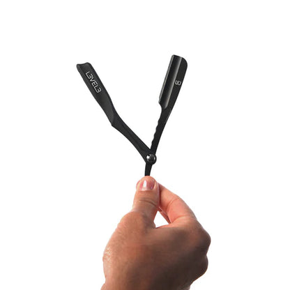 L3VEL3 Milly Clutch Razor Holder – Professional Stainless Steel Barber Razor (Inspired by AROD the Barber)