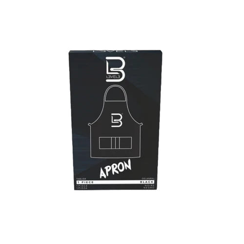 L3VEL3™ Professional Barber Apron – Chemical & Hair-Resistant, Adjustable Strap, Dual Hip Pockets