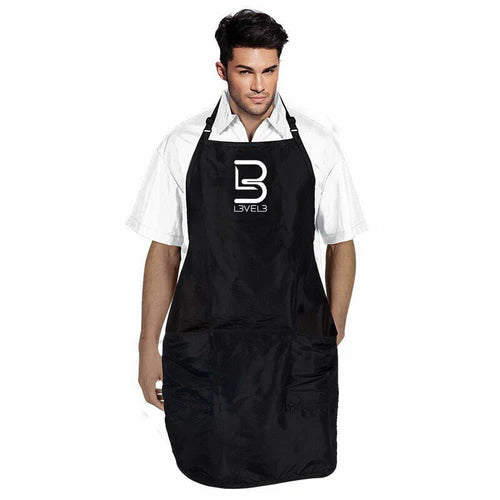 L3VEL3™ Professional Barber Apron – Chemical & Hair-Resistant, Adjustable Strap, Dual Hip Pockets