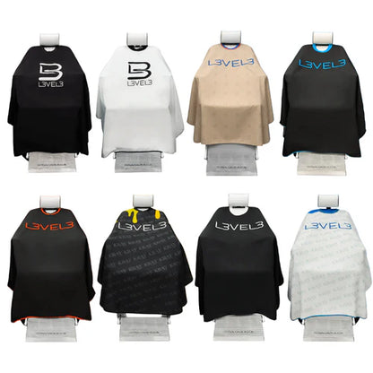 L3VEL3™ Rubber Neck Cutting Cape – Waterproof, Chemical-Resistant Barber Cape with Spill-Proof Neck Seal