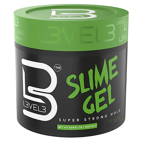 L3VEL3™ Slime Gel – Super Strong Hold Barber Styling Gel (8.45 oz / 250 ml)