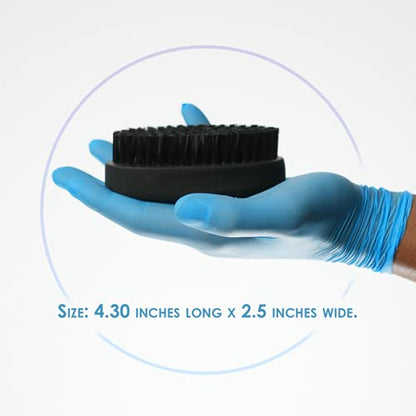 L3VEL3 Soft Palm Wave Brush – Professional Wave Brush for 360 Waves, Frizz Control & Scalp Comfort