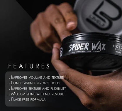 L3VEL3 (Level 3) Spider Wax 150ml – Fiber Hair Wax for Volume, Texture & All-Day Hold