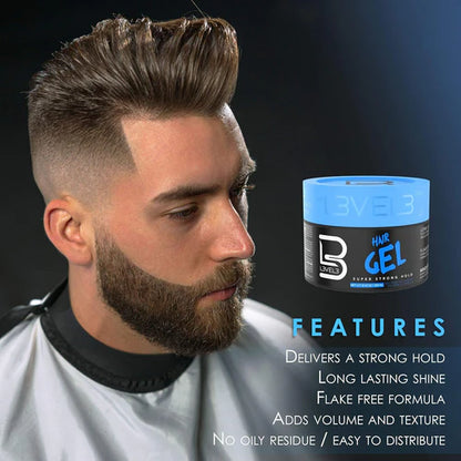 L3VEL3 Super Strong Hair Gel 500ml – Firm Hold Styling Gel with Shine