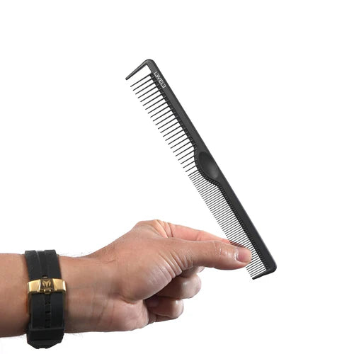 L3VEL3 9-Piece Barber & Hairstyling Carbon Comb Set – Heat-Resistant, Anti-Static, Pro Kit with Protective Pouch