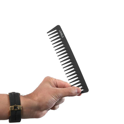 L3VEL3 9-Piece Barber & Hairstyling Carbon Comb Set – Heat-Resistant, Anti-Static, Pro Kit with Protective Pouch
