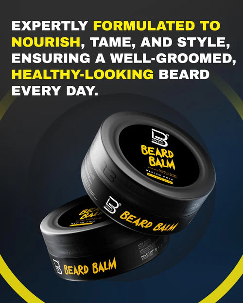 L3VEL3™ Medium Hold Beard Balm – 100ml (3.4oz) | Nourishing Beard Styling & Hydration with Beeswax & Argan Oil