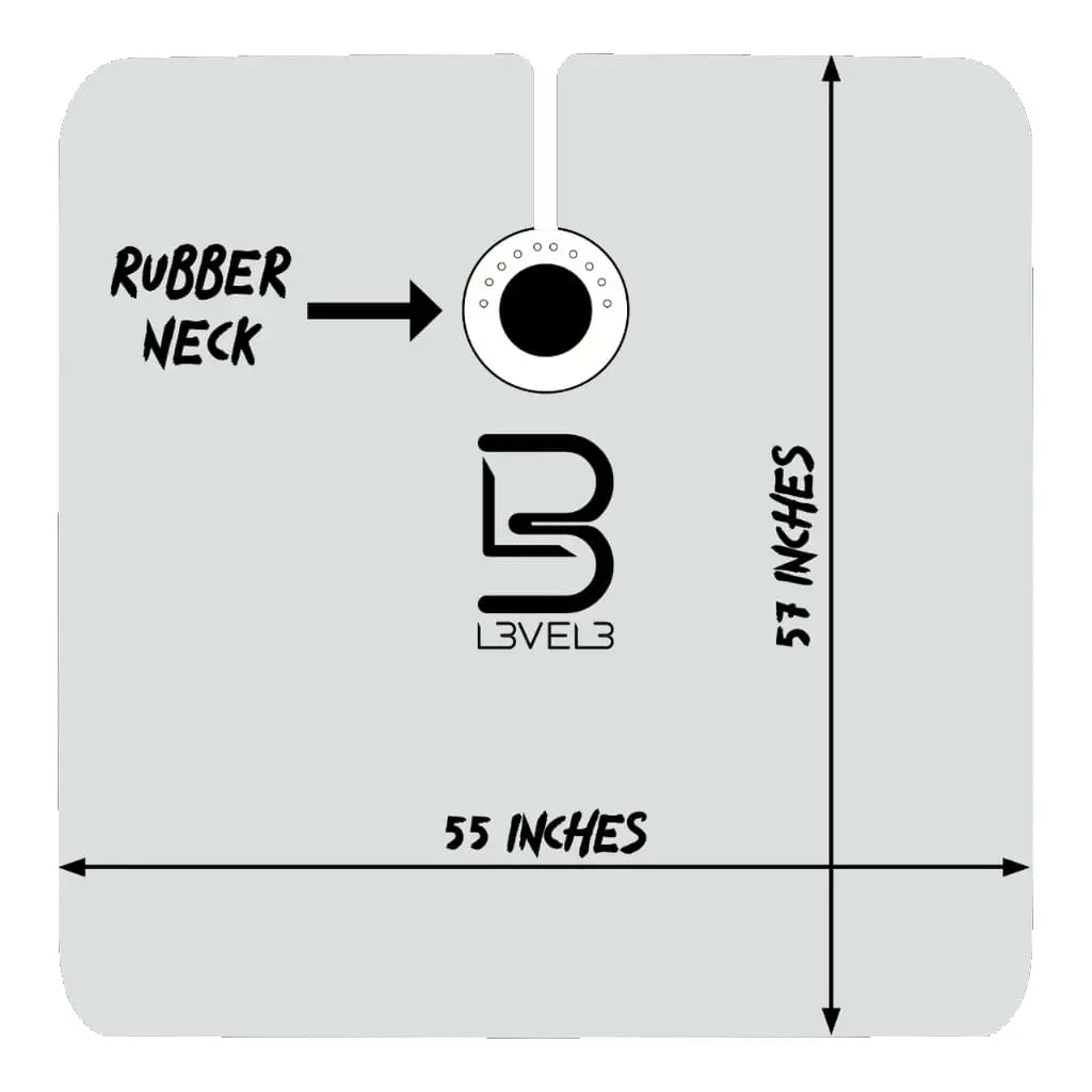 L3VEL3™ Rubber Neck Cutting Cape – Waterproof, Chemical-Resistant Barber Cape with Spill-Proof Neck Seal