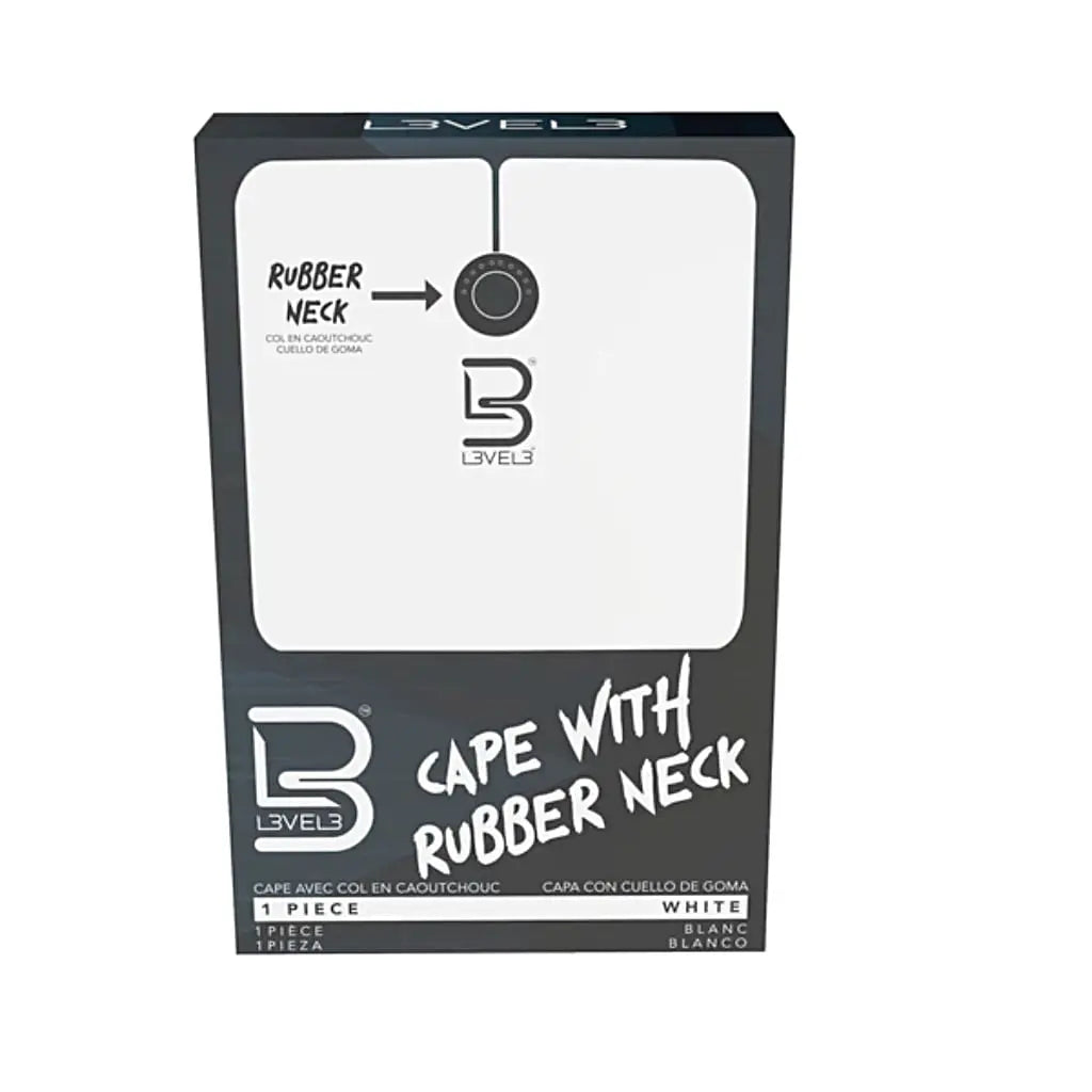 L3VEL3™ Rubber Neck Cutting Cape – Waterproof, Chemical-Resistant Barber Cape with Spill-Proof Neck Seal