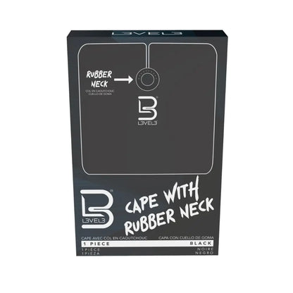 L3VEL3™ Rubber Neck Cutting Cape – Waterproof, Chemical-Resistant Barber Cape with Spill-Proof Neck Seal