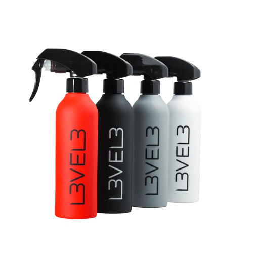 L3VEL3™ Rubberized Spray Bottle – Salon-Grade Fine Mist Bottle for Barbers & Stylists (Multiple Colors)