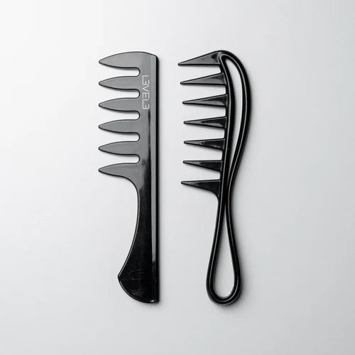 L3VEL3 Professional Styling Comb Set (2-Pack) – Anti-Static Heat-Resistant Barber Combs