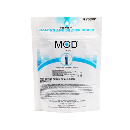 MOD Clean™ Eco-Friendly Salon & Barbershop Disinfectant Pods – 32-Pack Blue Water-Soluble Concentrate