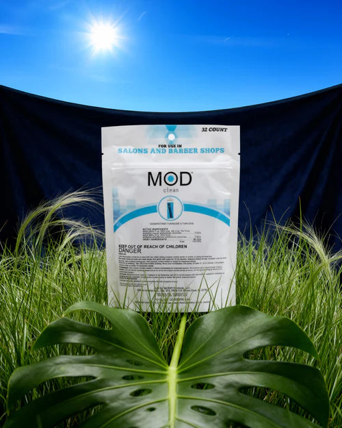 MOD Clean™ Eco-Friendly Salon & Barbershop Disinfectant Pods – 32-Pack Blue Water-Soluble Concentrate
